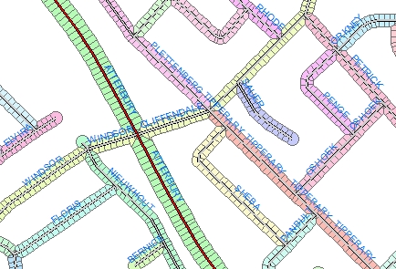 Create non-overlapping Polyline buffers with attributes